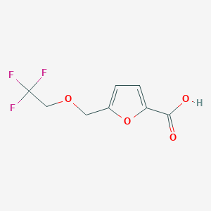 molecular formula C8H7F3O4 B1268707 5-[(2,2,2-Trifluoroethoxy)methyl]-2-furoic acid CAS No. 488795-29-5