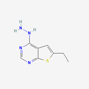 molecular formula C8H10N4S B1268713 6-Ethyl-4-hydrazinothieno[2,3-d]pyrimidine CAS No. 439692-51-0