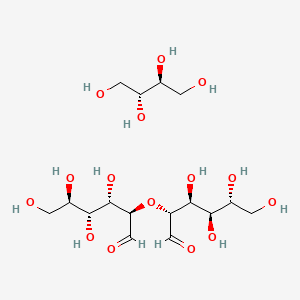 molecular formula C16H32O15 B12687178 d-Glucose, ether with (R*,S*)-1,2,3,4-butanetetrol CAS No. 100402-58-2