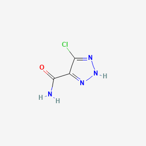 molecular formula C3H3ClN4O B12687241 1H-1,2,3-Triazole-4-carboxamide, 5-chloro- CAS No. 85059-19-4