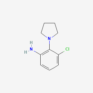 molecular formula C10H13ClN2 B1268726 3-Chloro-2-pyrrolidin-1-yl-phenylamine CAS No. 58785-05-0