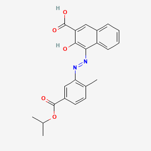molecular formula C22H20N2O5 B12687280 3-Hydroxy-4-((2-methyl-5-((1-methylethoxy)carbonyl)phenyl)azo)-2-naphthoic acid CAS No. 83487-95-0