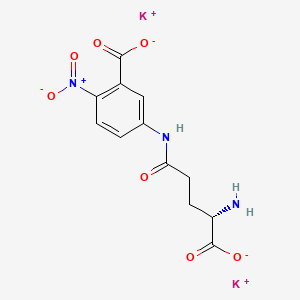 molecular formula C12H11K2N3O7 B12687283 Dipotassium (S)-5-((4-amino-4-carboxylato-1-oxobutyl)amino)-2-nitrobenzoate CAS No. 84731-57-7