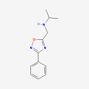 molecular formula C12H15N3O B1268735 N-[(3-Phenyl-1,2,4-oxadiazol-5-YL)methyl]-2-propanamine CAS No. 91643-11-7