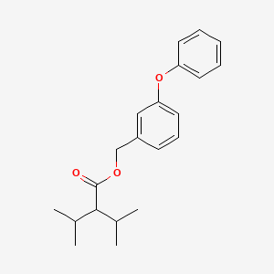 molecular formula C21H26O3 B12687390 Butanoic acid, 3-methyl-2-(1-methylethyl)-, (3-phenoxyphenyl)methyl ester CAS No. 62391-88-2