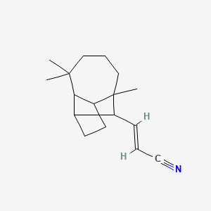 molecular formula C17H25N B12687403 3-(Decahydro-4,8,8-trimethyl-1,4-methanoazulen-9-yl)acrylonitrile CAS No. 79570-11-9