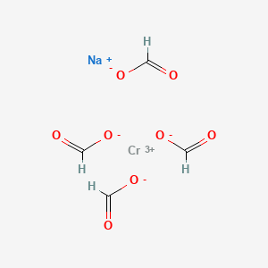 molecular formula C4H4CrNaO8 B12687406 sodium;chromium(3+);tetraformate CAS No. 63182-21-8