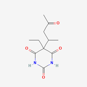 molecular formula C11H16N2O4 B12687407 Barbituric acid, 5-ethyl-5-(1-methyl-3-oxobutyl)- CAS No. 31555-99-4
