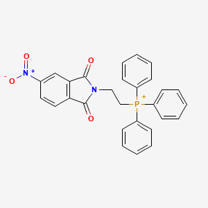 molecular formula C28H22N2O4P+ B12687410 5-(Hydroxy(oxido)amino)-2-(2-(triphenylphosphoranyl)ethyl)-1H-isoindole-1,3(2H)-dione CAS No. 763873-18-3