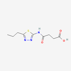 molecular formula C9H13N3O3S B1268743 3-[(5-propyl-1,3,4-thiadiazol-2-yl)carbamoyl]propanoic acid CAS No. 79888-41-8