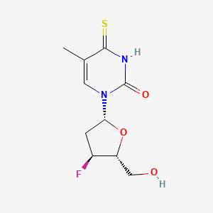 molecular formula C10H13FN2O3S B12687433 Thymidine, 3'-deoxy-3'-fluoro-4-thio- CAS No. 124903-20-4