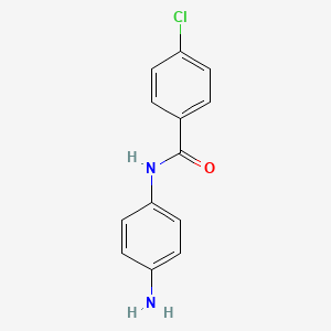 molecular formula C13H11ClN2O B1268744 N-(4-Aminophenyl)-4-chlorobenzamide CAS No. 23600-46-6