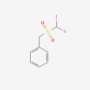 molecular formula C8H8I2O2S B12687476 Diiodomethyl benzyl sulfone CAS No. 31350-54-6