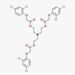 molecular formula C30H27Cl6NO9 B12687497 Nitrilotri-2,1-ethanediyl tris((2,4-dichlorophenoxy)acetate) CAS No. 93858-74-3