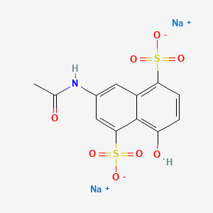 molecular formula C12H9NNa2O8S2 B12687525 Disodium 3-(acetylamino)-8-hydroxynaphthalene-1,5-disulphonate CAS No. 83732-67-6