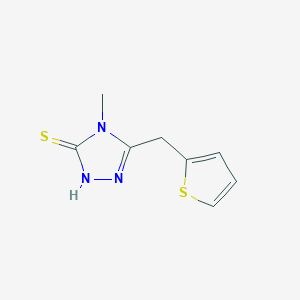 molecular formula C8H9N3S2 B1268754 4-methyl-5-(thien-2-ylmethyl)-4H-1,2,4-triazole-3-thiol CAS No. 667435-87-2