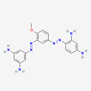 molecular formula C19H20N8O B12687544 2-[(3,5-Diaminophenyl)azo]-4-[(2,4-diaminophenyl)azo]anisole CAS No. 94021-31-5