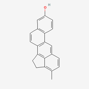 molecular formula C21H16O B12687585 Benz(j)aceanthrylen-9-ol, 1,2-dihydro-3-methyl- CAS No. 3343-02-0