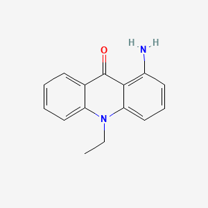 molecular formula C15H14N2O B12687619 9(10H)-Acridinone, 1-amino-10-ethyl- CAS No. 148902-87-8