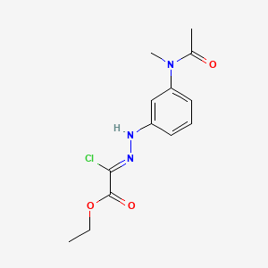molecular formula C13H16ClN3O3 B12687683 Acetic Acid, Chloro((4-methylacetamidophenyl)hydrazono)-, Ethyl Ester CAS No. 96722-57-5