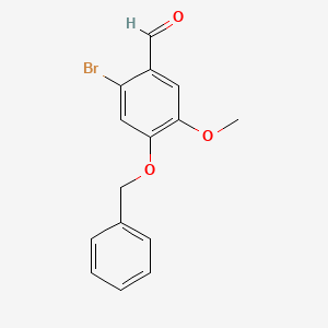 molecular formula C15H13BrO3 B1268771 4-(Benzyloxy)-2-bromo-5-methoxybenzaldehyde CAS No. 40705-22-4