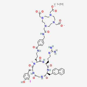 molecular formula C60H76IN14O14Y B12687711 Yttrium (90Y) anditixafortide CAS No. 2523043-21-0