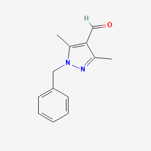 molecular formula C13H14N2O B1268773 1-Benzyl-3,5-dimethyl-1H-pyrazole-4-carbaldehyde CAS No. 2644-94-2