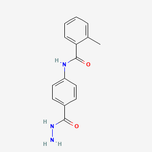 molecular formula C15H15N3O2 B1268774 N-[4-(hydrazinocarbonyl)phenyl]-2-methylbenzamide CAS No. 315671-80-8