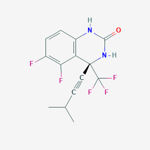 molecular formula C14H11F5N2O B12687745 2(1H)-Quinazolinone, 5,6-difluoro-3,4-dihydro-4-(3-methyl-1-butynyl)-4-(trifluoromethyl)-, (4S)- CAS No. 214287-92-0