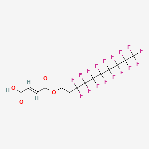 molecular formula C14H7F17O4 B12687772 (3,3,4,4,5,5,6,6,7,7,8,8,9,9,10,10,10-Heptadecafluorodecyl) hydrogen fumarate CAS No. 86130-60-1