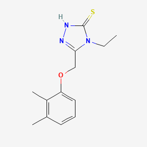 molecular formula C13H17N3OS B1268782 5-[(2,3-dimethylphenoxy)methyl]-4-ethyl-4H-1,2,4-triazole-3-thiol CAS No. 669705-44-6