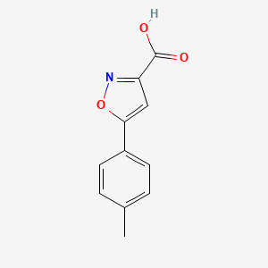 molecular formula C11H9NO3 B1268783 5-(4-Methylphenyl)isoxazole-3-carboxylic acid CAS No. 33282-21-2