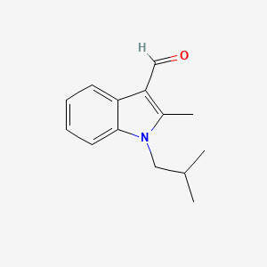 molecular formula C14H17NO B1268787 1-Isobutyl-2-methyl-1H-indole-3-carbaldehyde CAS No. 714278-20-3