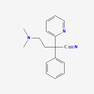 molecular formula C17H19N3 B12687904 alpha-(2-(Dimethylamino)ethyl)-alpha-phenylpyridine-2-acetonitrile CAS No. 71486-42-5