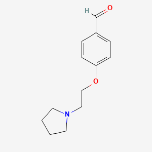 molecular formula C13H17NO2 B1268794 4-(2-Pyrrolidin-1-ylethoxy)benzaldehyde CAS No. 26116-47-2