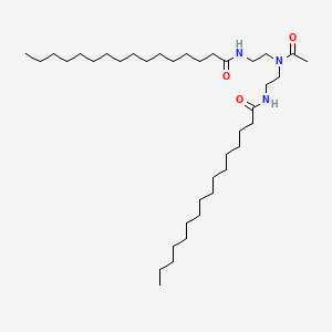 molecular formula C38H75N3O3 B12687944 N,N'-((Acetylimino)diethane-2,1-diyl)bishexadecan-1-amide CAS No. 85187-59-3