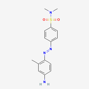 molecular formula C15H18N4O2S B12688043 p-((4-Amino-o-tolyl)azo)-N,N-dimethylbenzenesulphonamide CAS No. 93805-42-6