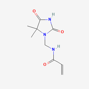 molecular formula C9H13N3O3 B12688092 N-((5,5-Dimethyl-2,4-dioxoimidazolidin-1-yl)methyl)acrylamide CAS No. 93963-49-6