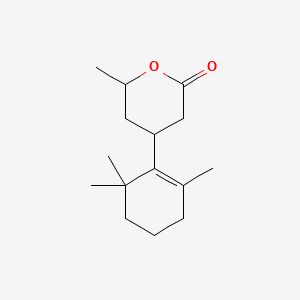 molecular formula C15H24O2 B12688104 Tetrahydro-6-methyl-4-(2,6,6-trimethyl-1-cyclohexen-1-yl)-2H-pyran-2-one CAS No. 94201-67-9