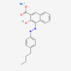 molecular formula C21H19N2NaO3 B12688141 Sodium 4-((4-butylphenyl)azo)-3-hydroxy-2-naphthoate CAS No. 34851-65-5