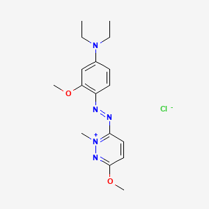 molecular formula C17H24ClN5O2 B12688153 6-((4-(Diethylamino)-2-methoxyphenyl)azo)-3-methoxy-1-methylpyridazinium chloride CAS No. 94109-85-0