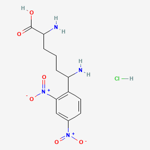 molecular formula C12H17ClN4O6 B12688169 alpha,epsilon-Diamino-2,4-dinitrobenzenehexanoic acid monohydrochloride CAS No. 94481-40-0