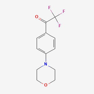 molecular formula C12H12F3NO2 B12688186 2,2,2-Trifluoro-1-[4-(morpholin-4-YL)phenyl]ethan-1-one CAS No. 70783-44-7