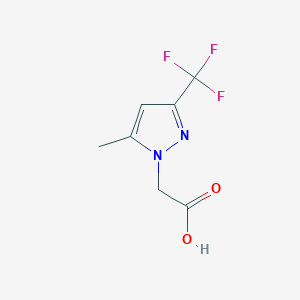 molecular formula C7H7F3N2O2 B1268820 2-(5-甲基-3-(三氟甲基)-1H-吡唑-1-基)乙酸 CAS No. 345637-71-0