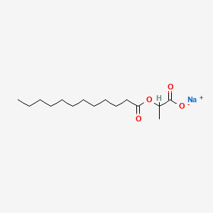 molecular formula C15H27NaO4 B12688218 Sodium lauroyl lactate CAS No. 42415-70-3