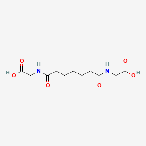 molecular formula C11H18N2O6 B12688225 N,N'-(1,7-Dioxo-1,7-heptanediyl)bisglycine CAS No. 93262-15-8