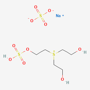 molecular formula C6H15NaO10S3 B12688237 Sodium bis(2-hydroxyethyl)(2-(sulphooxy)ethyl)sulphonium sulphate CAS No. 85567-39-1
