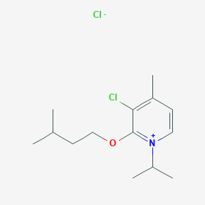 molecular formula C14H23Cl2NO B12688238 2-(2-Chloro-6-(isopropyl)-3-methylphenoxy)ethyl(dimethyl)ammonium chloride CAS No. 93962-93-7