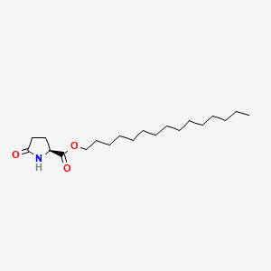molecular formula C20H37NO3 B12688250 Pentadecyl 5-oxo-L-prolinate CAS No. 37673-28-2