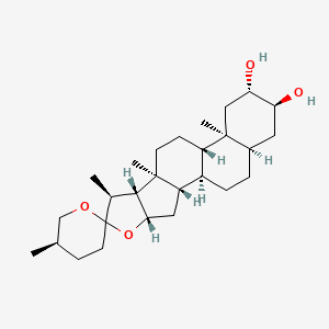 molecular formula C27H44O4 B12688311 Spirostan-2,3-diol, (2beta,3alpha,5beta,25R)- CAS No. 2460-96-0